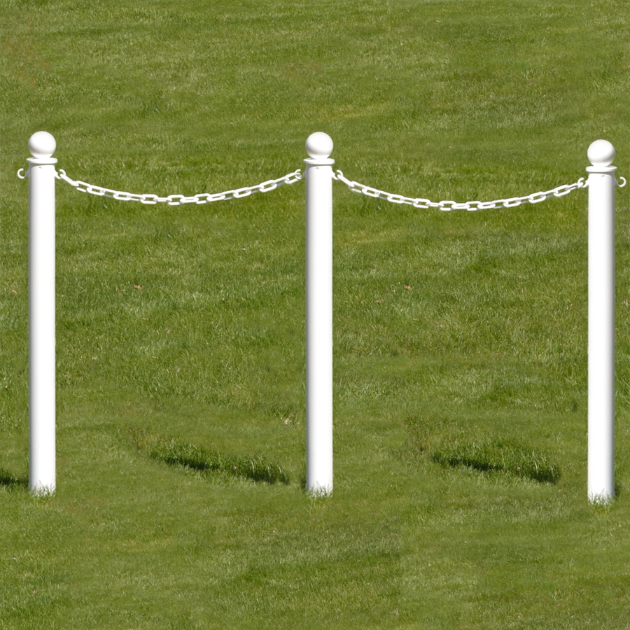 Plastic Ground Poles and Stakes | Outdoor Plastic Post and Chain Fencing