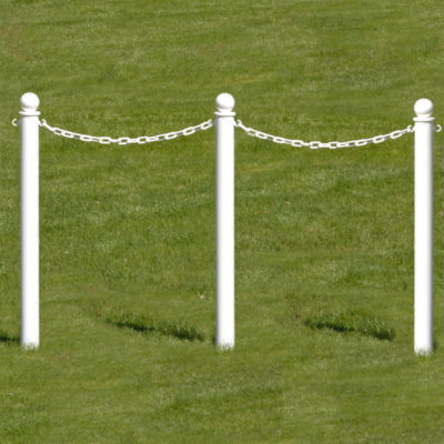 Outdoor Plastic Post And Chain Fencing, Landscape Post And Chain
