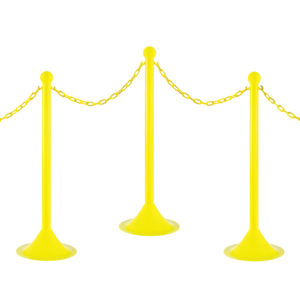 Yellow Plastic Chain with Yellow Plastic Stanchions