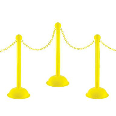 3" Heavy Duty Stanchion and Plastic Chain Kit