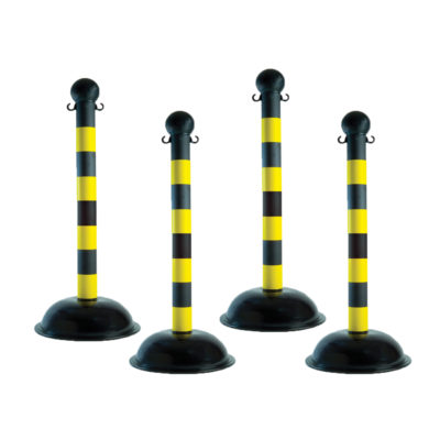 Pack of 4 - 3" Diameter Plastic Stanchions