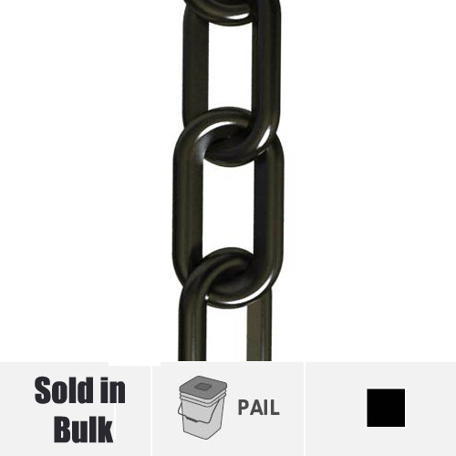 Bulk Black Plastic Chain Sold in a Pail