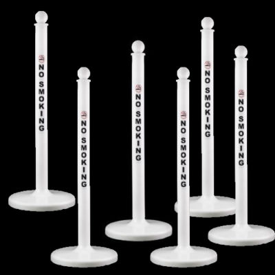 Pack of 6 - 2.5 Inch Diameter Workplace Stanchions