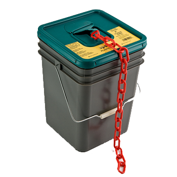 Bulk Plastic Chain in a Pail