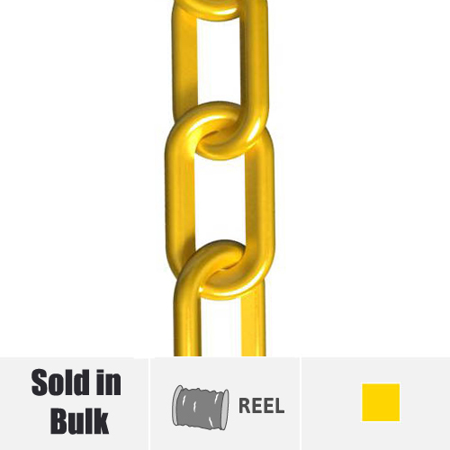 Yellow Plastic Chain Sold on a Reel