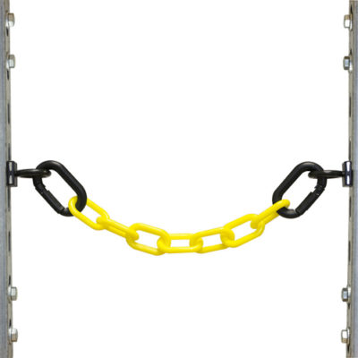 Magnet Ring and Carabiner Plastic Chain Loading Dock Kit with Yellow Plastic Chain Included