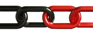Red and Black Bi-Color Plastic Safety Chain