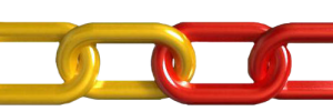 Red and Yellow Bi-Color Plastic Safety Chain