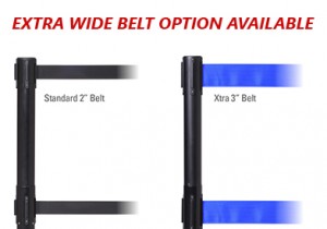 Extra Wide Belt Option Available for Dual Line Belt Stanchion
